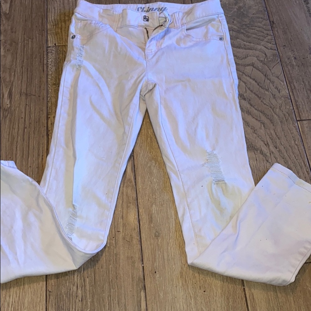 Light pink distressed skinnies (girls)